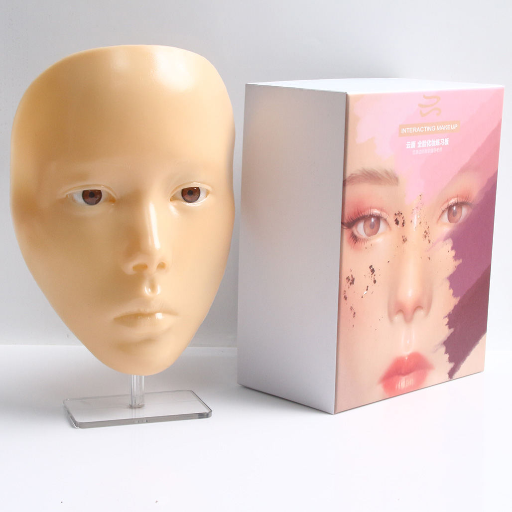 Beauty Makeup Academy - 再利用可能な顔と目のメイクアップボード,シリコンパッド,タトゥー,美容院と化粧品の練習用,ボックスごとに1セット