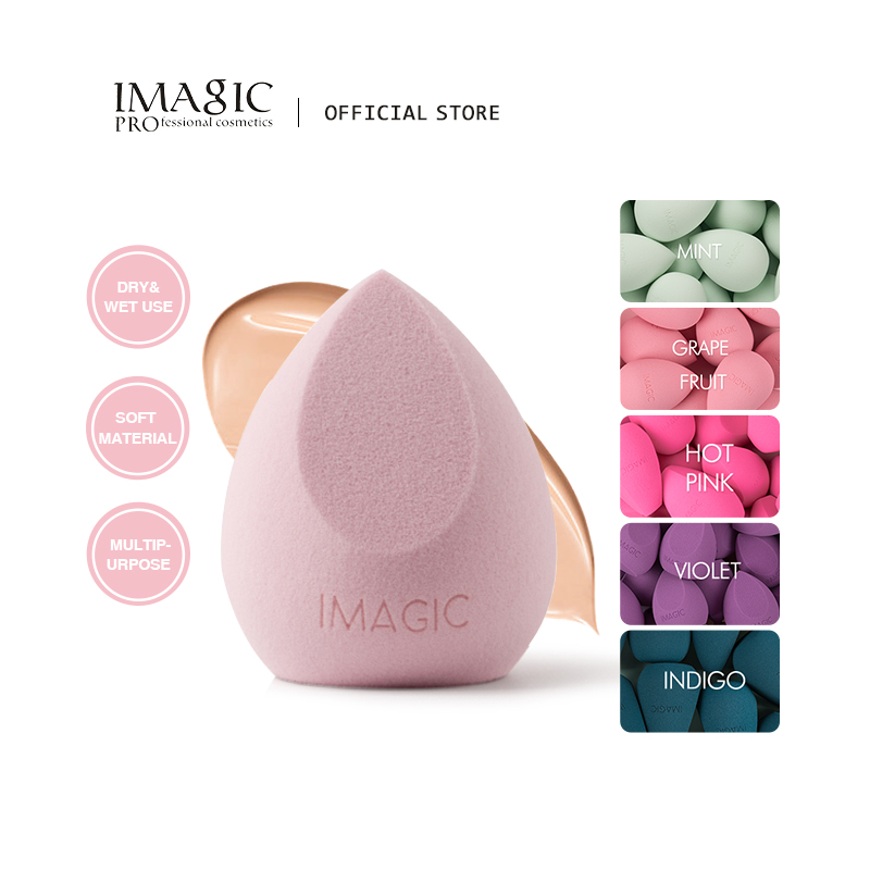 Beauty Makeup Blender - IMAGIC 化粧パフパウダーメイクアップスポンジスムーズな女性のメイクアップファンデーションスポンジ美容メイクアップツールウォータードロップブレンド形状