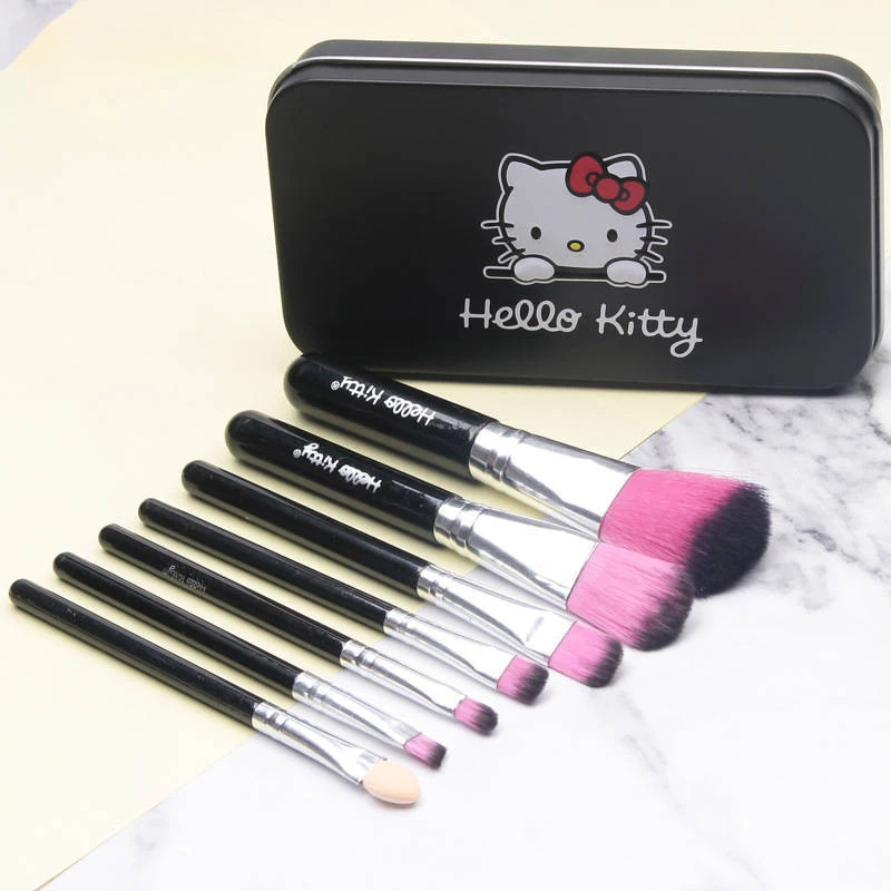 Makeup Beauty Set - かわいいハローキティメイクブラシセット キュートなチーク、アイブロウ、リップ、アイシャドウブラシ 美容ツール 女の子用フェイシャルビューティーメイクアップブラシ ギフト