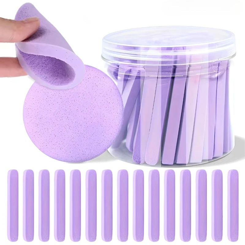 Beauty Makeup Blender - 圧縮洗顔パフ 収納ボックス付き メイク落とし用洗顔スポンジ ラウンド洗顔スポンジ スキンケア美容ツール