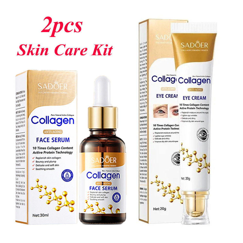Anti-Aging Face Cream - SADOER コラーゲン スキンケアセット しわ対策美容液 顔用保湿 アンチエイジング