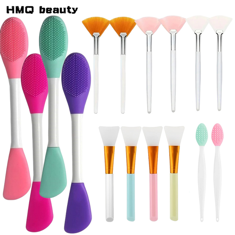 Beauty Makeup Women - プロのシリコーンマスクブラシソフトアプリケーターブラシメイクアップツール多機能フェイシャルマスクブラシ女性クリーニングツール