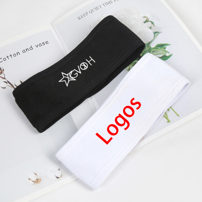Beauty Makeup Logo Design - あなたのデザインの写真やロゴが入った新しいカスタムヘッドバンド カスタムロゴ入り女性用ヨガスポーツヘアバンド 美容院メイクアップSPA
