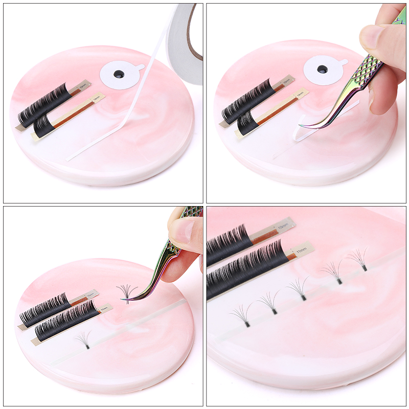 40メートル/セット簡単ファンテープ3Dボリュームまつげエク - Makeup Beauty Set のレビューと価格