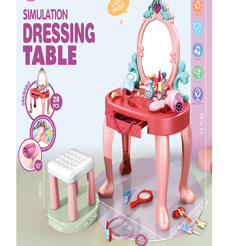 新しいごっこ遊びメイクアップテーブルおもちゃ子供用シミュレー - Beauty Makeup For Kids のレビューと価格