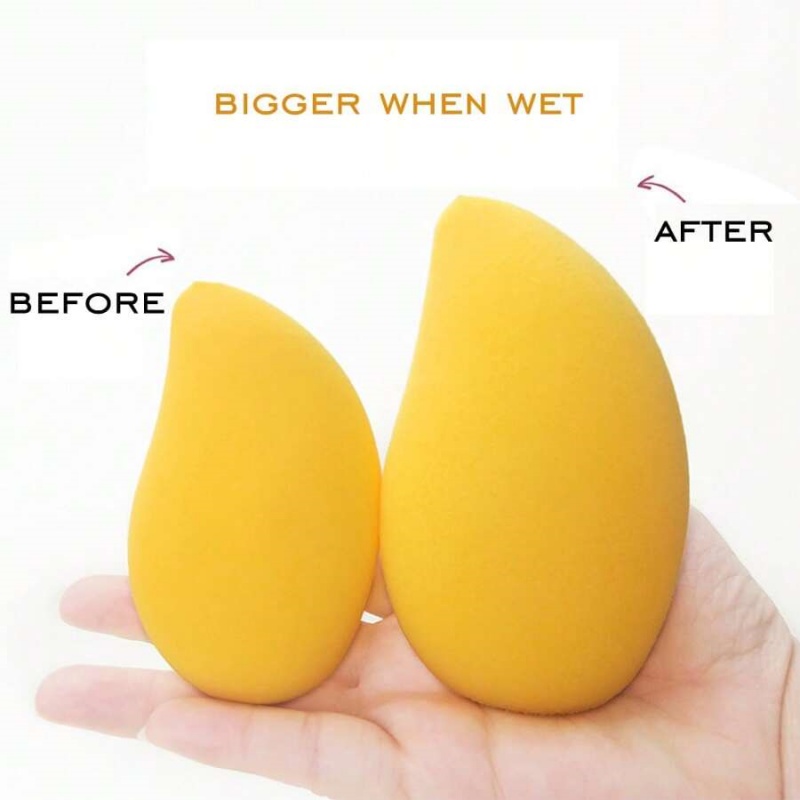 12/2 個マンゴー形状ソフトメイクスポンジ顔美容化粧品パウ - Beauty Makeup Blender のレビューと価格