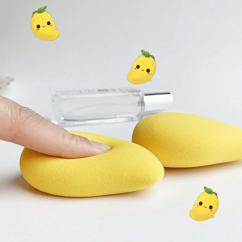 12/2 個マンゴー形状ソフトメイクスポンジ顔美容化粧品パウ - Beauty Makeup Blender のレビューと価格