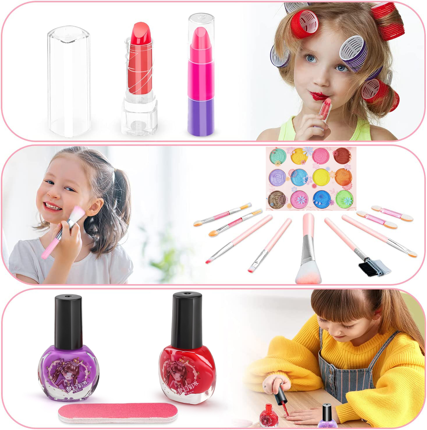 子供用メイクアップキット,女の子用の洗えるメイクアップセット - Beauty Makeup For Kids のレビューと価格