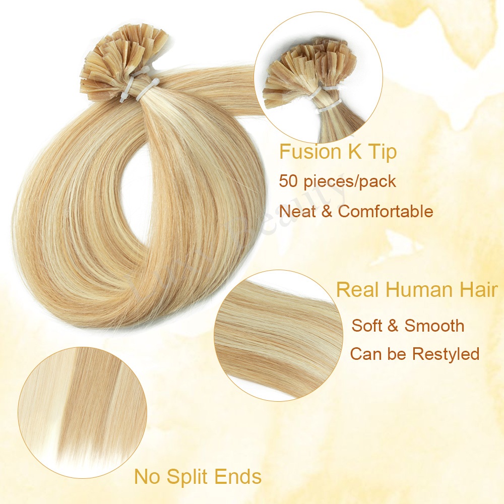 Kチップネイルチップヘアエクステ人毛ケラチンチップホットフュ - Pure Beauty Hair & Makeup のレビューと価格