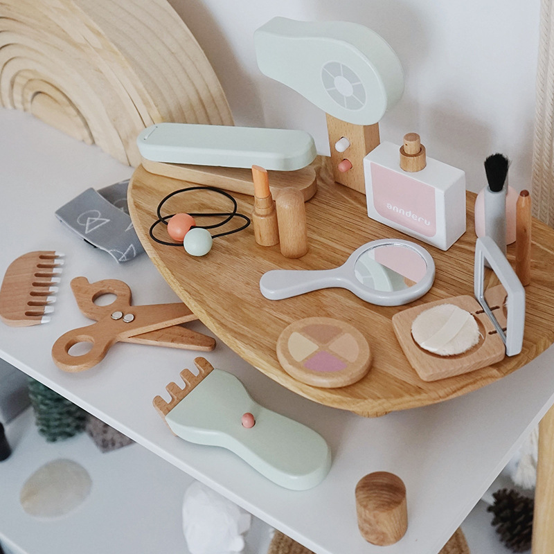 新しい子供用木製シミュレーションメイクアップおもちゃセット、 - Beauty Makeup For Kids のレビューと価格