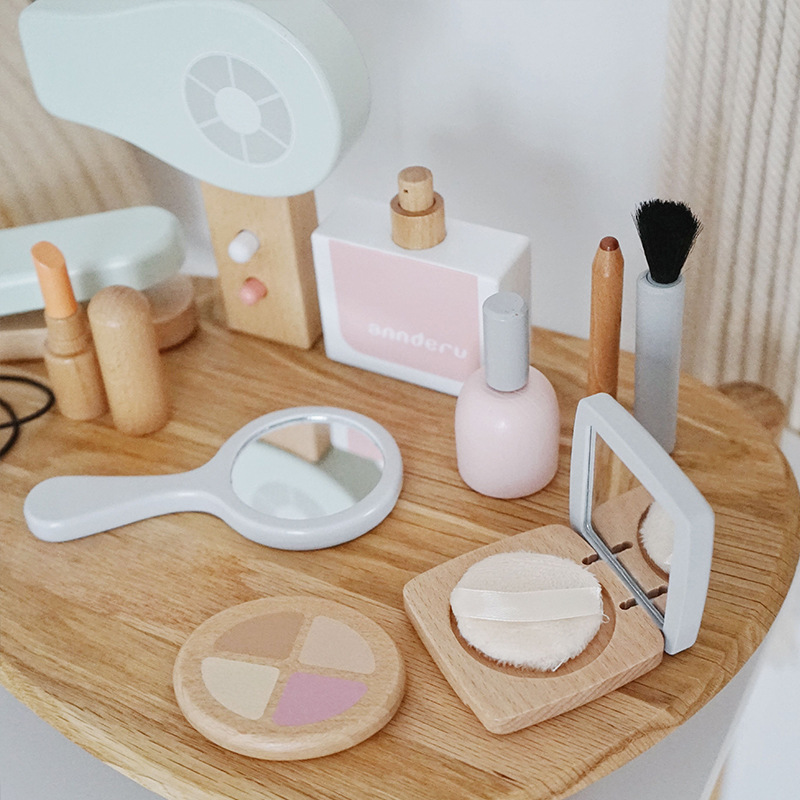 新しい子供用木製シミュレーションメイクアップおもちゃセット、 - Beauty Makeup For Kids のレビューと価格