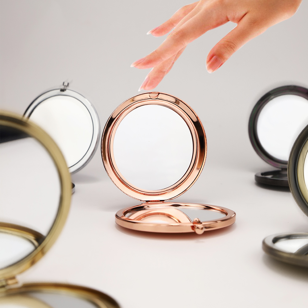 1 個 57 ミリメートルコンパクト財布ポケット化粧鏡折りた - Beauty Makeup Women のレビューと価格