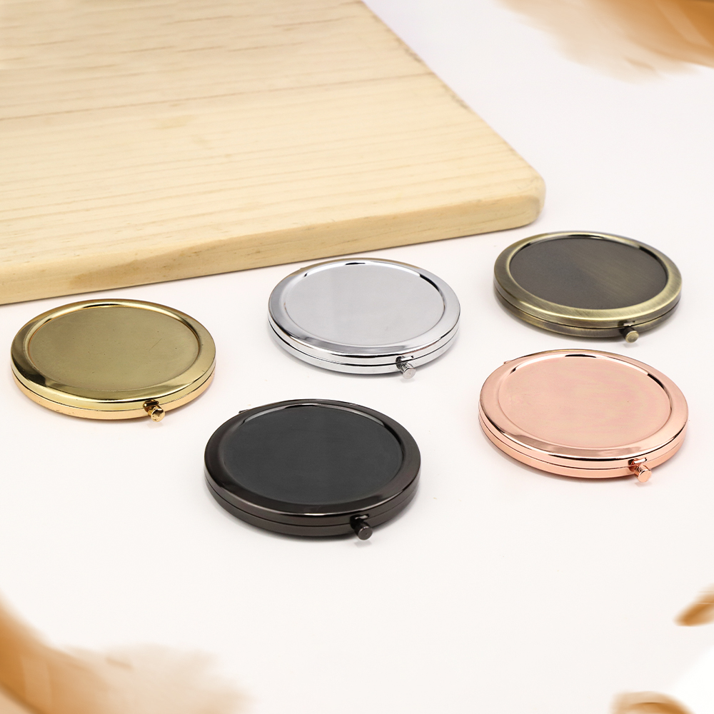 1 個 57 ミリメートルコンパクト財布ポケット化粧鏡折りた - Beauty Makeup Women のレビューと価格