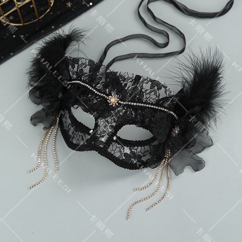 黒レースメッシュハーフフェイスマスクハロウィンメイクアップボ - Beauty Halloween Makeup のレビューと価格