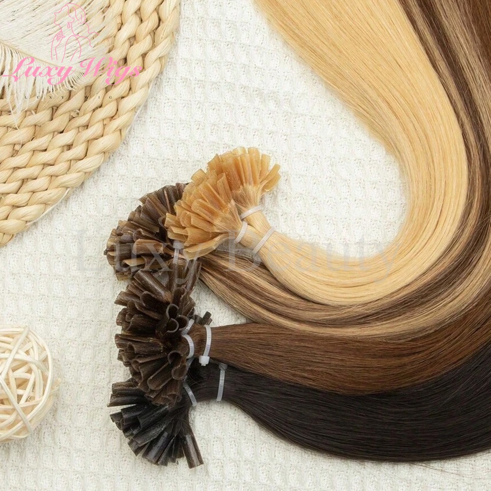 ブロンドUチップネイルチップヘアエクステンション人毛ケラチン - Pure Beauty Hair & Makeup のレビューと価格