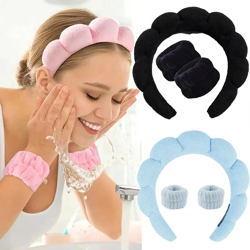 3 個スタイリッシュな洗濯ヘッドバンドセットリストバンドシュ - Makeup Beauty Set のレビューと価格