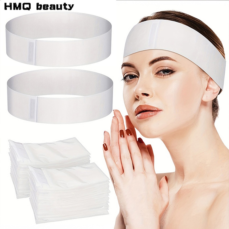 100/50/10 個使い捨てフェイシャルヘッドバンドスパス - Beauty Hair Makeup のレビューと価格