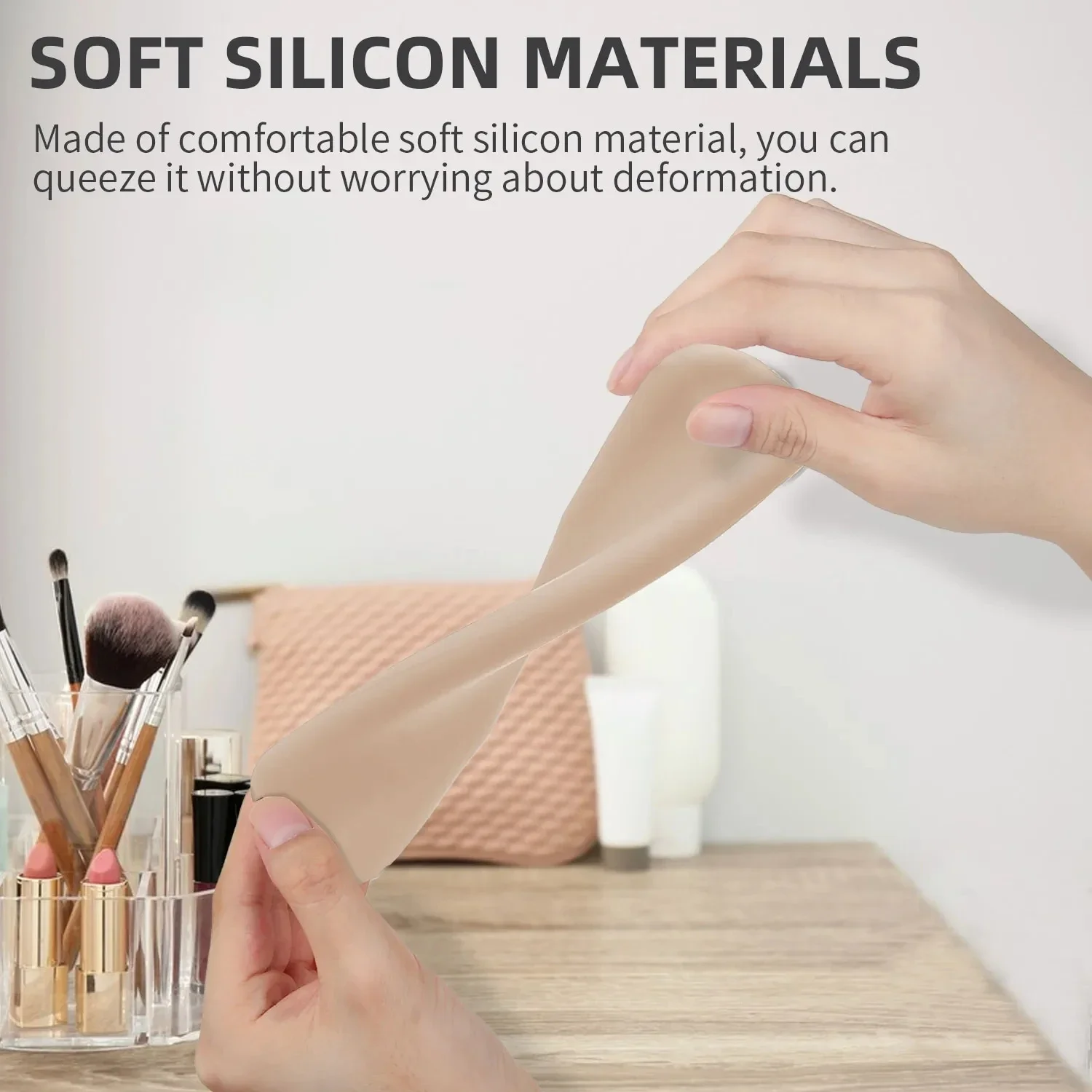 旅行化粧ブラシホルダーシリコーン化粧ブラシバッグ化粧スポンジ - Beauty Makeup Women のレビューと価格