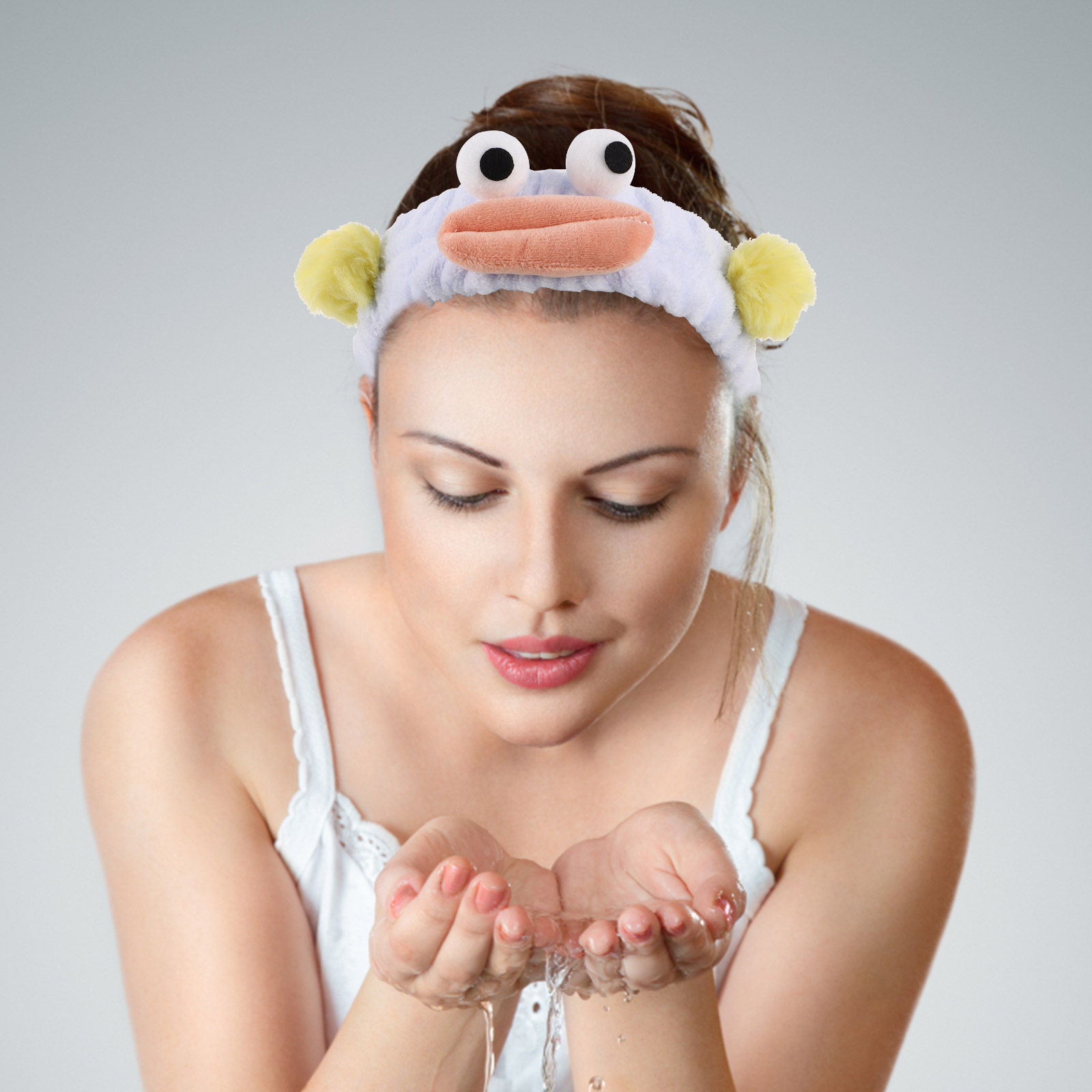スパヘッドバンド スカイブルー 漫画風 大きな目 ソーセージ - Beauty Hair Makeup のレビューと価格